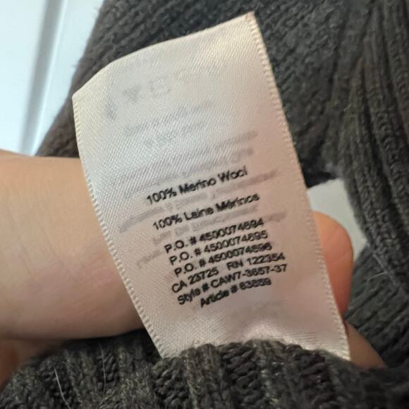 Wilfed Free Merino Wool Turtleneck Sweater Dark Green SZ L - Picture 7 of 9